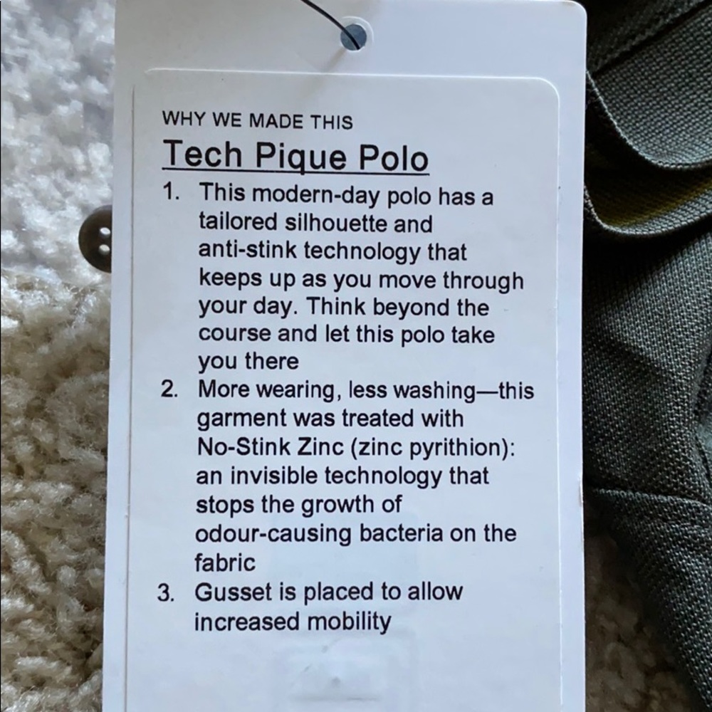 Lululemon Green Tech Pique Polo Shirt Sz XXL - Picture 8 of 8